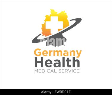 deutschland Health Medical Logo Designs für den medizinischen Dienst Stock Vektor