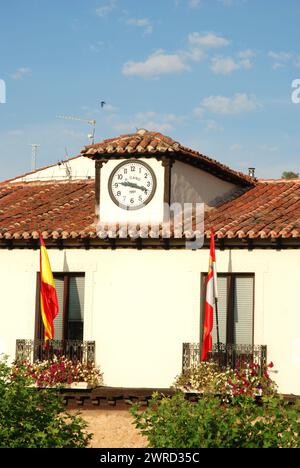 Rathaus, Platz Doña Urraca. Covarrubias, Provinz Burgos, Castilla Leon, Spanien. Stockfoto