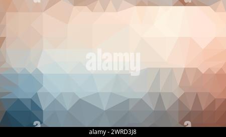 Beige, weiße und blaue Vektor niedriger abstrakter bunter Hintergrund, trendy, geometrisch, polygonale Cyber-Tapete, Dreieck-Poster Stock Vektor