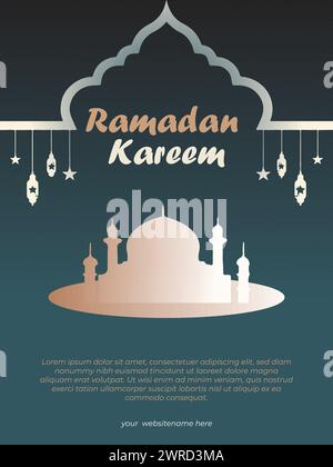 Ramadan Kareem vertikale Postervorlage Stock Vektor