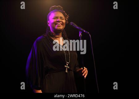 Lizz Wright bei einem Konzert im Columbia Theater in Berlin, 11. März 2024. Lizz Wright Konzert Berlin *** Lizz Wright bei einem Konzert im Columbia Theater in Berlin, 11. März 2024 Lizz Wright Konzert Berlin Stockfoto