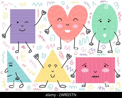 Set der geometrischen Figurenform Stock Vektor