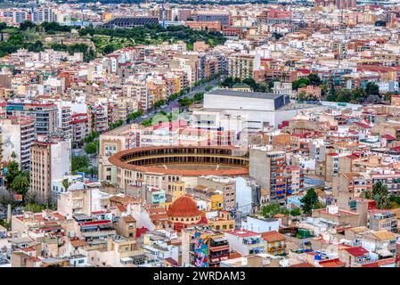 Luftaufnahme der Stierkampfarena Alicante. Spanien. Stockfoto