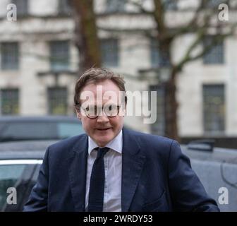 London, Großbritannien. März 2024. Tom Tugendhat MBE Abgeordneter, Staatsminister (Minister für Sicherheit im Innenministerium außerhalb des Kabinettsamtes gesehen) Credit: Richard Lincoln/Alamy Live News Stockfoto