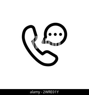 Call Center, Assist, Service, Kontakt, Telefon, Computer, Info-Symbol Vektor-Illustration Design auf weißem Hintergrund Stock Vektor