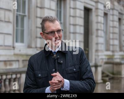 London, Großbritannien. März 2024. David TC Davies, walisischer Sekretär, ist in Whitehall Credit: Richard Lincoln/Alamy Live News zu sehen Stockfoto