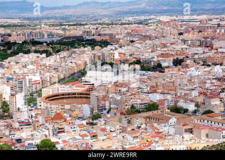Luftaufnahme der Stierkampfarena Alicante. Spanien. Stockfoto