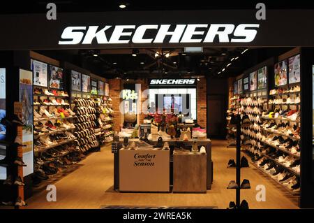 Kopenhagen, Dänemark /12. März 2024/Skecjers Stores in dänischer Hauptstadt. Photo.Francis Joseph Dean/Dean Pictures Stockfoto