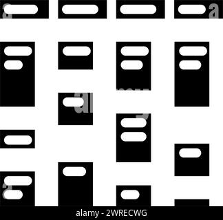 Abbildung des Symbols für das Blockieren von Zeitmanagement-Glyphen Stock Vektor