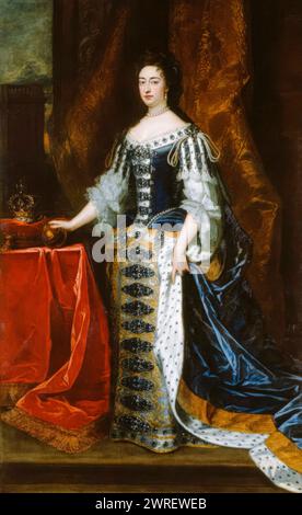 Maria Stuart (1662–1694) Königin Maria II. Von England (1689–1694), Porträtgemälde in Öl auf Leinwand von Sir Godfrey Kneller, 1690 Stockfoto