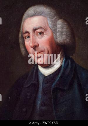 Lancelot Brown (um 1715/16-1783), bekannt als „Capability Brown“, englischer Gärtner und Landschaftsarchitekt, Porträtmalerei in Öl auf Leinwand nach Nathaniel Dance-Holland, 1775-1779 Stockfoto