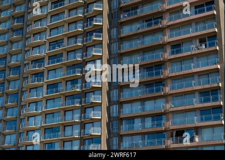 Immobilien an der belgischen Küste | Immobilier sur la cote belge Stockfoto