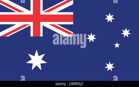 Die Flagge Australiens. Vektorabbildung. Stock Vektor
