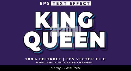 3D-Texteffekt, der bearbeitet werden kann Stock Vektor