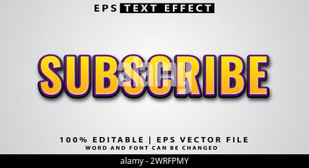 3D-Texteffekt, der bearbeitet werden kann Stock Vektor