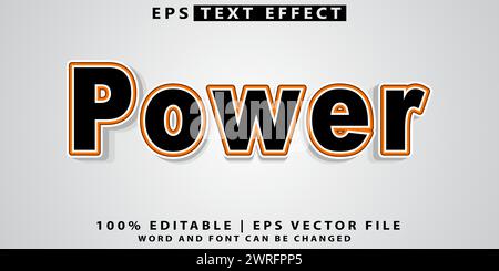 3D-Texteffekt, der bearbeitet werden kann Stock Vektor