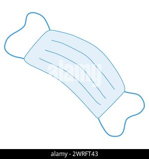Individuelle Gesicht medizinische Maske, Virus und Infektionsschutz, Vektor-Illustration Stock Vektor