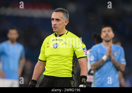 Roma, Italien. März 2024. Schiedsrichter Gianluca Aureliano während des Fußballspiels der Serie A, Lazio gegen Udinese, 11. März 2024 (Foto: AllShotLive/SIPA USA) Credit: SIPA USA/Alamy Live News Stockfoto