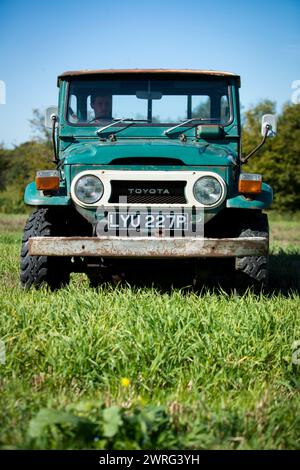 20/09/19 einer von zwei FJ Land Cruisers, die 1975 von Toyota GB neu importiert wurden und in Sussex für £ 73.000 + MwSt. verkauft werden. Alle Rechte vorbehalten: F Stop Press Ltd Stockfoto