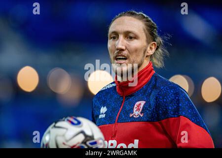 März 2024; St Andrews, Birmingham, West Midlands, England; EFL Championship Football, Birmingham City gegen Middlesbrough; Luke Ayling aus Middlesborough Stockfoto