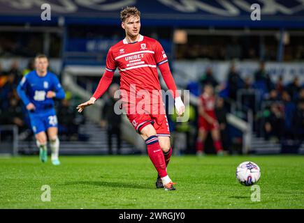 März 2024; St Andrews, Birmingham, West Midlands, England; EFL Championship Football, Birmingham City gegen Middlesbrough; Rav van den Berg aus Middlesborough Stockfoto