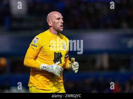 März 2024; St Andrews, Birmingham, West Midlands, England; EFL Championship Football, Birmingham City gegen Middlesbrough; Neil Etheridge aus Birmingham Stockfoto