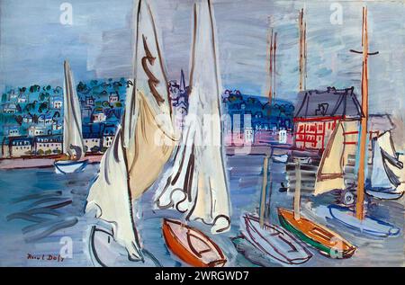 Segelboote in Trouville', 1936. Dufy, Raoul (1877-1953). Gefunden in der Sammlung der Staatlichen Eremitage, St. Petersburg. Stockfoto