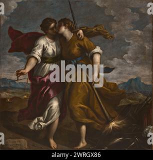 Allegorie von Gerechtigkeit und Frieden, um 1620. Gefunden in der Sammlung der Galleria Estense, Modena. Stockfoto