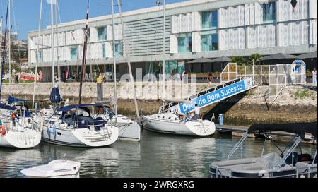 DOCA do BOM Sucesso, Belem, Lissabon, Portugal, 18. Februar, 2024 Stockfoto