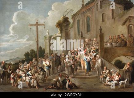 Füttere die Hungrigen, c.1640. Gefunden in der Sammlung der Galleria Nazionale di Palazzo Spinola, Genova. Stockfoto