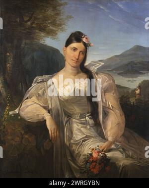 Porträt der Sängerin Giuditta Pasta in der Oper „Nina, o sia La Pazza per Amore“ von Giovan, 1829. Gefunden in der Sammlung der Pinacoteca di Brera, Mailand. Stockfoto