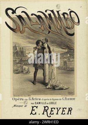 Poster für die Oper „Salammb&#xf4;“ von Ernest Reyer, 1892. Private Sammlung Stockfoto