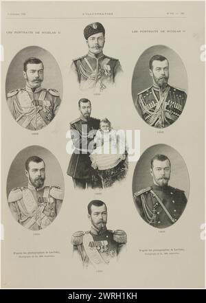 Porträts Kaiser Nikolaus II. Aus der Zeit von 1892 bis 1896, 1896. Private Sammlung Stockfoto