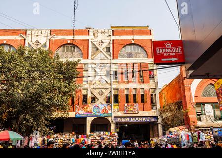 New Market, eine riesige Einkaufspassage, die früher als Sir Stuart Hogg Market bekannt war, Kalkutta, Hauptstadt von West Bengalen, Indien Stockfoto