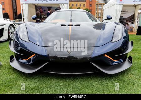 Koenigsegg auf der Oldtimer-Show in London Concours Stockfoto