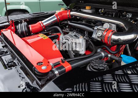 Land Rover auf der Oldtimer-Show in London Concours Stockfoto