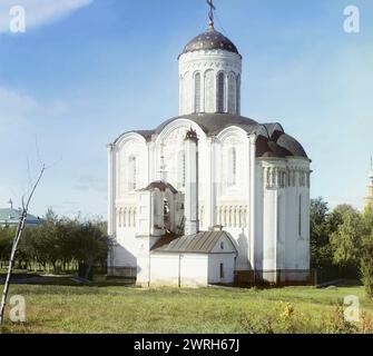 Stadt Wladimir: Dmitrijewski-Kathedrale, von Osten, 1911. Stockfoto