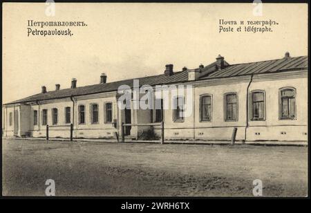 Petropawlowsk. Post und Telegraph, 1904-1914. Nationalbibliothek von Russland Stockfoto