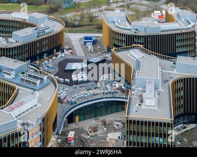 IBM-Bauprojekt in Ehningen: Grosser Baustellentechnologie-Campus. Sobald die Gebäude fertiggestellt sind, wird das neue deutsche Hauptquartier eingerichtet Stockfoto