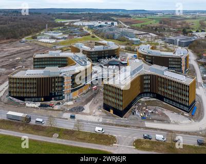 IBM-Bauprojekt in Ehningen: Grosser Baustellentechnologie-Campus. Sobald die Gebäude fertiggestellt sind, wird das neue deutsche Hauptquartier eingerichtet Stockfoto