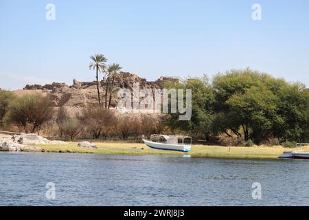 Wunderschöne Naturlandschaft am nil Stockfoto