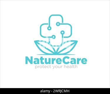 Natur Health Care Logo Designs einfach modern für den medizinischen Service Stock Vektor