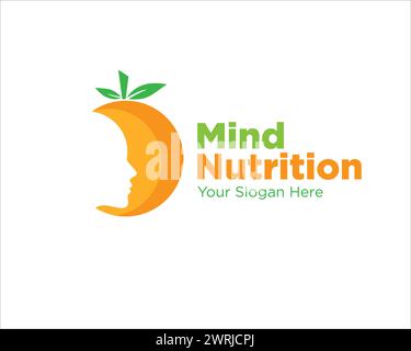 Ernährung für psychische Gesundheit Logo Designs einfach für medizinischen Service und Klinik Shop Stock Vektor