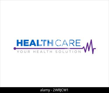 Pulse Health Care Logo Designs einfach für medizinisches Logo und Service Stock Vektor