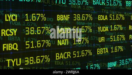 Bild von Statistiken und der Verarbeitung von Finanzdaten Stockfoto