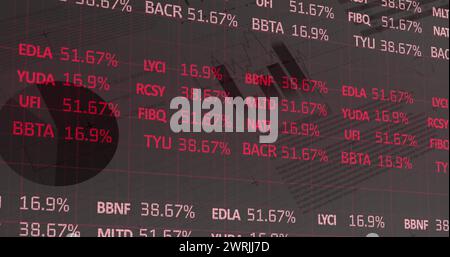 Bild von Statistiken und der Verarbeitung von Finanzdaten Stockfoto