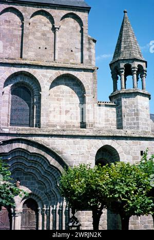 Architekturdetail Collégiale Saint-Pierre Kirche, Saint-Pierre du Dorat, Haute-Vienne, Frankreich 1976 Stockfoto