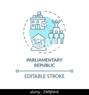 Das hellblaue Konzept der parlamentarischen republik Stock Vektor