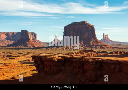 Epischer Buttes of Monument Valley Navajo Tribal Park in Utah Stockfoto