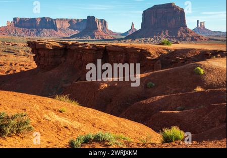 Epischer Buttes of Monument Valley Navajo Tribal Park in Utah Stockfoto